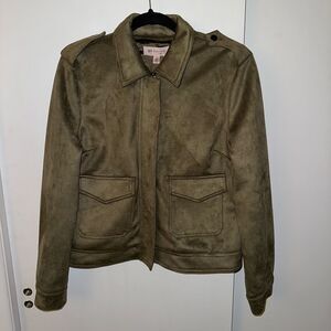 Philosophy Olive Green Suede Jacket